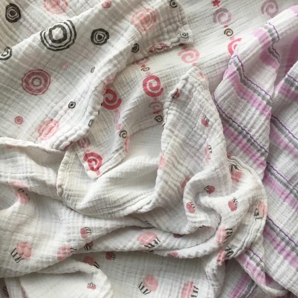 girl muslin swaddle blankets